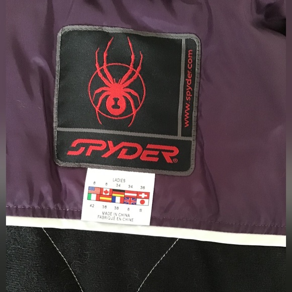 Spider ski jacket coat purple and white size 6 - Picture 2 of 4